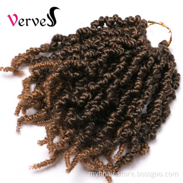 Spring Pre-twisted Braids Synthetic Crochet Hair Extensions 10 inch 15 strands/pack Ombre Curly Crochet Twist Braids